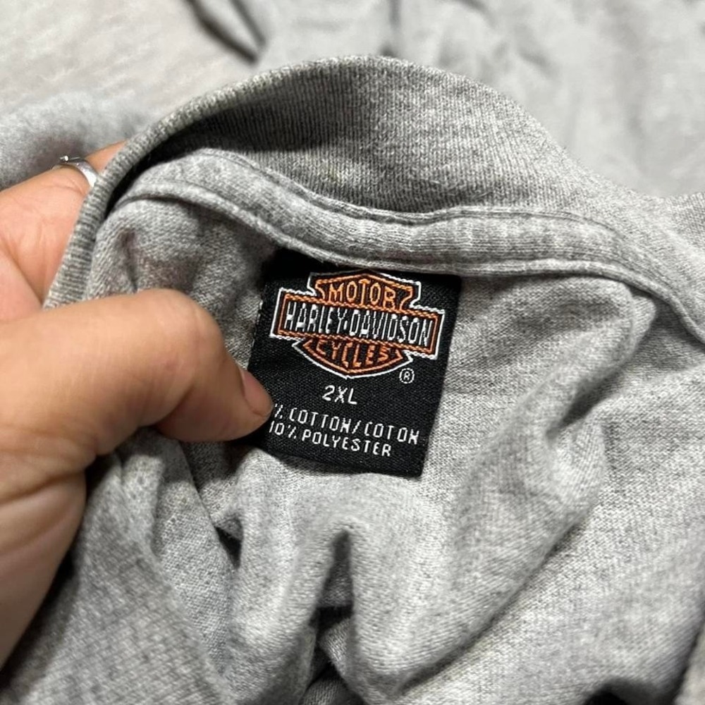 Harley Davidson grey pocket tee Size - Picture 3 of 5